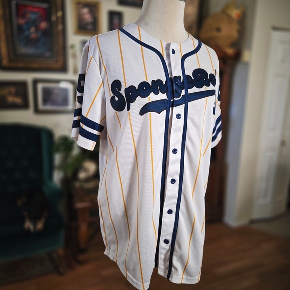 Nickelodeon Spongebob Squarepants Baseball Jersey Button Up Shirt Adult M - Picture 2 of 8